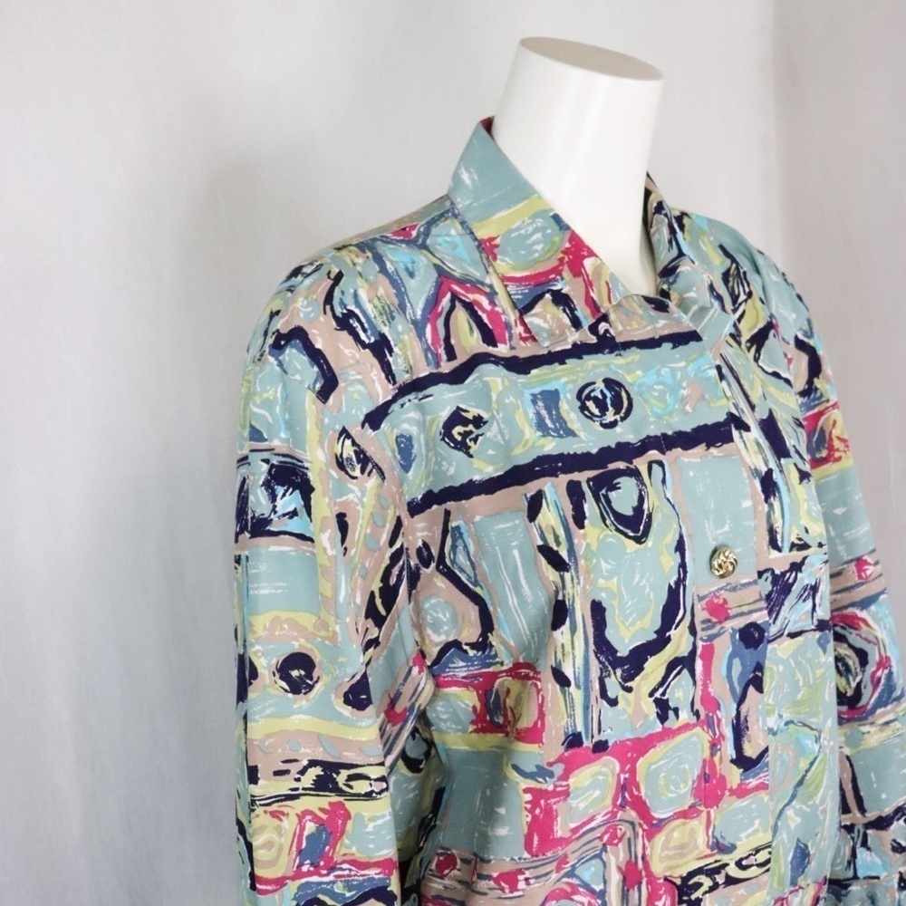 VINTAGE Made in Germany Abstract Jacket Blouse - Picture 3 of 16